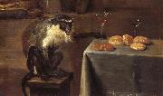David Teniers Details of Monkeys in a Tavern oil painting on canvas